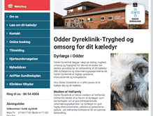 Tablet Screenshot of odderdyreklinik.dk